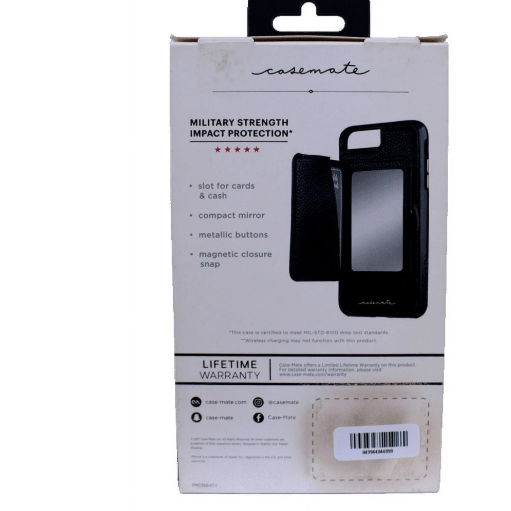 Apple iPhone Black Vegan Leather Case Mate Case For 6s & 6+ - Picture 11 of 11